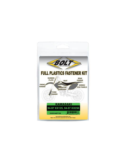 Kit Sujeción Plásticos Bolt Kawasaki KX125-250(94-97)